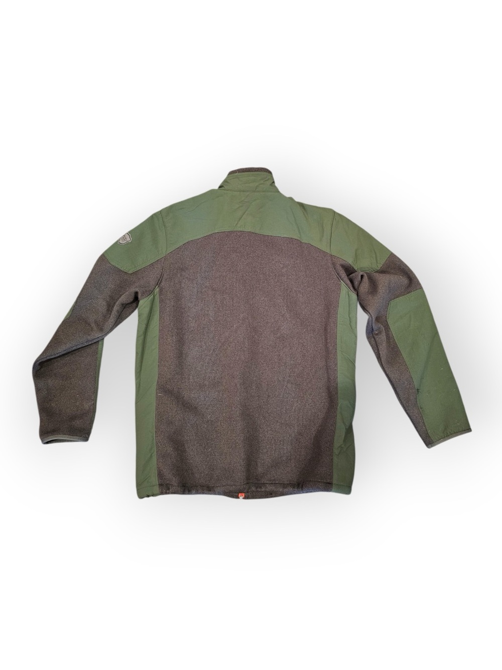 Eddie Bauer Sport Shop Full Zip Fleece Jacket Green Brown Orange Mens Medium - Picture 5 of 6